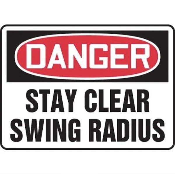 Accuform OSHA DANGER SAFETY SIGN STAY CLEAR FRMEQM026XL FRMEQM026XL - main